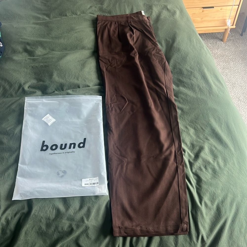 Bound Pleated Smart Trousers